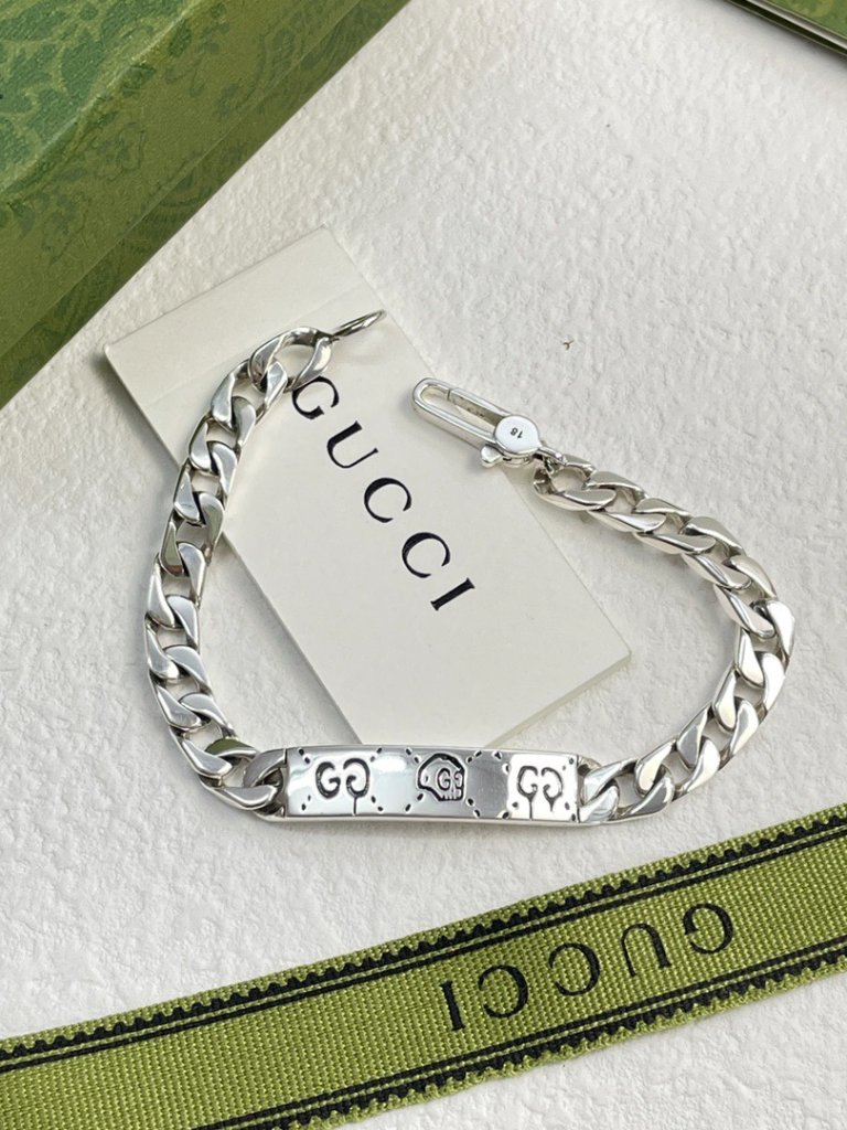 Authentic Gucci Ghost Collection Silver Bracelet